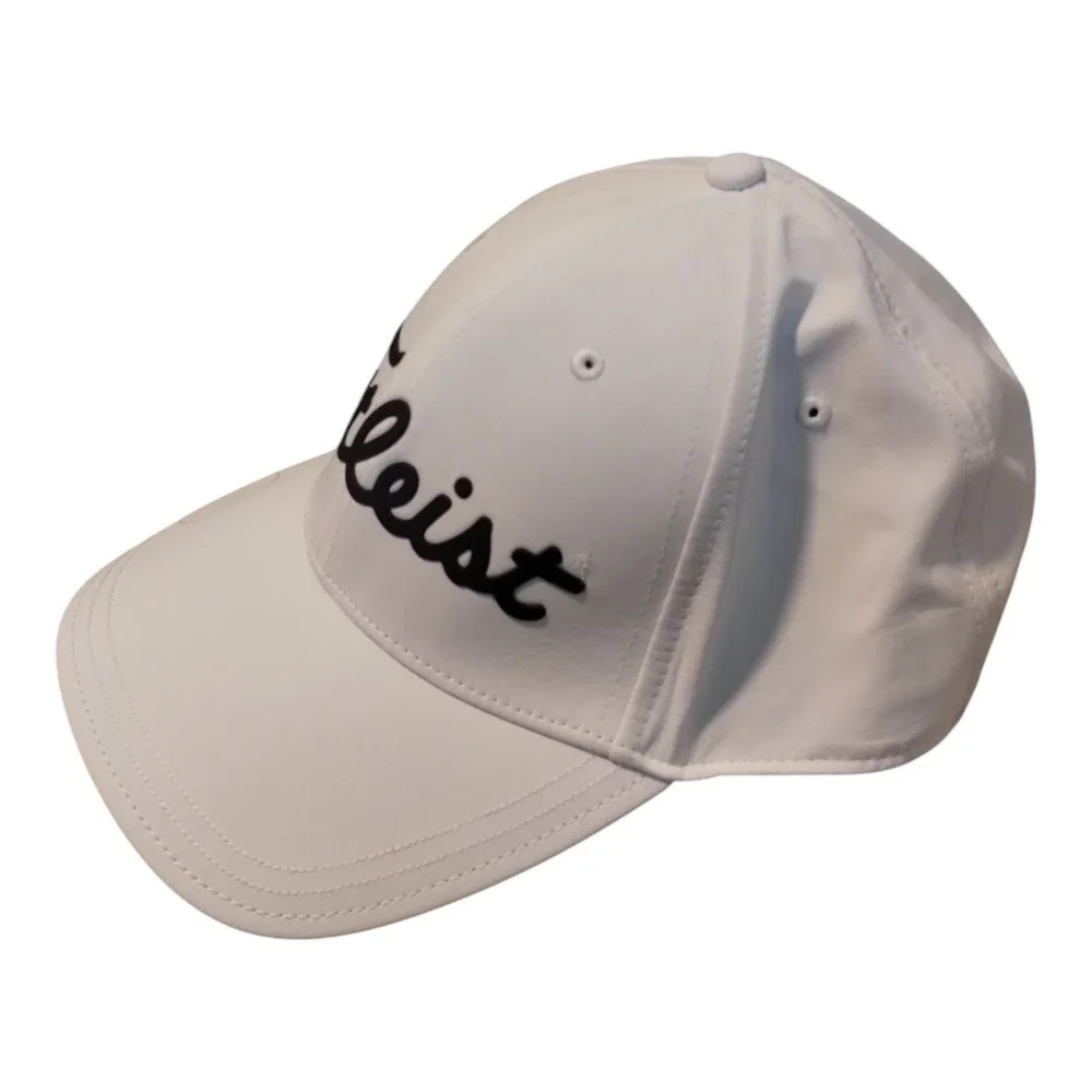 Titleist Logo White Adjustable Strapback‎ Golf Hat Cap White Outdoor Performance